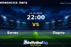 Бетис срещу Порто прогноза
