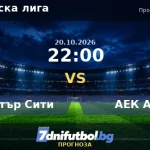 Манчестър Сити срещу АЕК Атина прогноза
