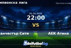 Манчестър Сити срещу АЕК Атина прогноза